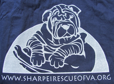 Shar-Pei Rescue of Virginia Pet Word Collage T-Shirt - Back